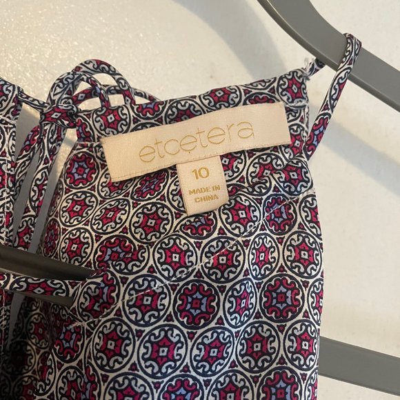 Etcetera Silk Patterned Tank (Size 10) - Picture 2 of 11